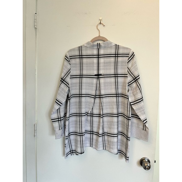 Habitat Clothes To Wear Art To Live in Medium Button Up White Stripe  Plaid - Picture 4 of 6